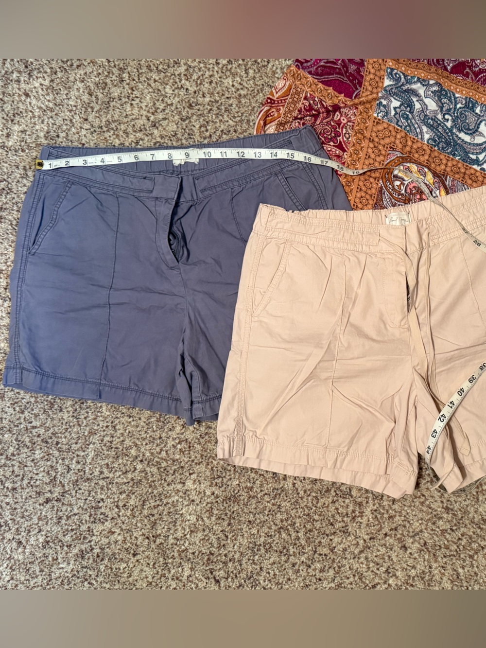Set of two pink and Slate Utility Shorts - Casual Lightweight